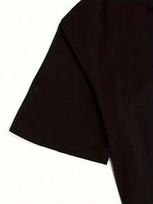 Sleepy Hollow Dead And Breakfast Est.1869 The Place To Rest A Weary Head Halloween Clothes, Nightmare Before Christmas Oversized Women's Casual Loose Fit Round Neck Short Sleeve T-Shirt - Black - View 4