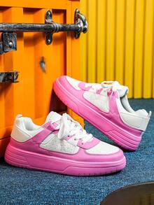 Zapatillas de skate de la serie Dopamine de colores múltiples para hombres, europeas y americanas, cómodas y versátiles para todo el año, adecuadas para vacaciones, regalos, moda, ir al trabajo, caminar, carnaval