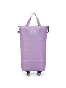 1pc Travel Luggage Bag With Wheels, Packing Bag Carry-On Tote With Zipper And Handle Foldable Storage Suitcase Moving Packaging Bag Fitness Storage Bag Durable & Lightweight,6 Colors And 3 Sizes Available - Multicolor - View 18