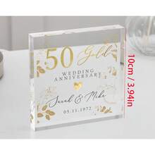 Personalized 50th Anniversary Gift, Gold Anniversary Gift, 50th Wedding Anniversary Keepsake Plaque, Gold 50th Anniversary Gift For Couple,Wedding Anniversary Gift For Presents ,Gift For Wife Or Husband - Best Personalized Gifts For Everyone. - 50th Anniversary Golden Wedding Card - View 15