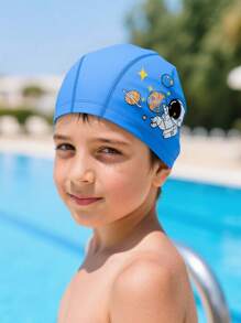 1pc Children's Shark Swim Cap, Children's Swimming Cap With Cute Marine Animal Patterns, Suitable For Swimming And Beach Play, Suitable For Children And Teenagers, Boys Hats, Swim Cap Kids, Pool Accessories