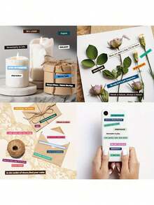 1900 + Sheets Of Diary Gossip Word Stickers + 60 Sheets Of Gold Foil Art Quote Stickers, Contract Your Creative Records! Whether It's A Casual Trash Journal, A Delicate Scrapbook, Or A Bullet Journal With Handmade Quotes, It's Easy To Embellish, And A Few Stickers On A DIY Gift Card Will Instantly Bring Your Thoughts To Life ~ A Huge Amount Of Stickers To Mix And Match, So Every Page Will Have A Little Surprise ~ - Multicolor - View 4