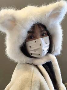 新款可爱毛绒球猫耳渔夫帽，女士款，保暖户外休闲可爱帽 - 彩色 - 查看 22