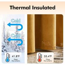 2 Panels Blackout Curtains Solid Soft Grommet Mustard Yellow Thermal Insulated Soundproof Room Darkening Curtains/Drapes/Panels Fall Living Room Bedroom 52 X 90 Inch - 芥末黃 - 查看 6