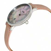 Fossil Fossil Women's Quartz Leather Three-Hand Watch Mother Of Pearl Stainless Steel Case/Glass ES4151/ES4099/ES3988/ES4274