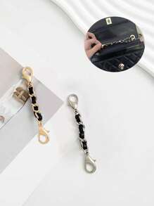 1 件 120 厘米长 PU 皮革包带，适用于斜挎包肩包带，手提包替换配件，8 毫米宽包链，手机挂颈链 - 黑色 - 查看 8