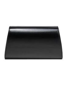 1pc Black Palmprint PU Material Women's Evening Bag, Matching Gold Clutch Decor, Can Be Handheld/Carried/Shoulder/Crossbody, Suitable For Wedding/Party/Prom/Banquet , Gold Bag - Black - View 4