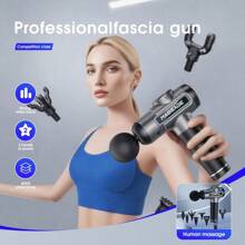 Professioneel handmassagepistool, massagepistool voor diepe weefselmassage, stille borstelloze motor en draagbaar massagepistool met 8 verwisselbare koppen voor diepe spierverlichting en ontspanning, ontspannend cadeau