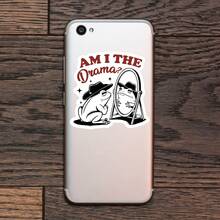 1 PIEZA Pegatina divertida con meme "¿Soy el drama?", pegatina humorística de una rana vaquera, pegatina para portátil con frase relatable para autoconciencia, adhesivo brillante y resistente al agua para botellas, tumblers y teléfonos, regalo gracioso para amigos e introvertidos, gráfico de cita popular para personalización expresiva, acento de declaración excéntrica