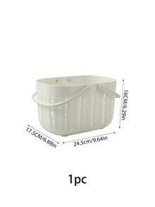 1pc/2pcs Hollow-Out Bathroom Storage Basket, Portable Handheld Storage Basket, For Storing Cleaning Supplies, Suitable For Homes, Bathrooms, Shower Rooms, Schools, And Student Dorms. - Multicolor - View 10