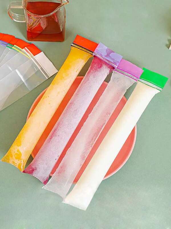 50个/包一次性冰棒袋，DIY碎冰棒，双密封防漏冰棒袋
