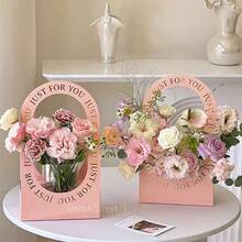 1 件母亲节礼物提花镂空花篮花架、可折叠信封、拥抱、花盒、创意礼品盒、情人节礼品包装、插花、纸盒、小型商务用品、毕业、包装盒、婚礼装饰、婚礼、礼品盒、婚礼宾客接待装饰、可折叠花束架 - 彩色 - 查看 6