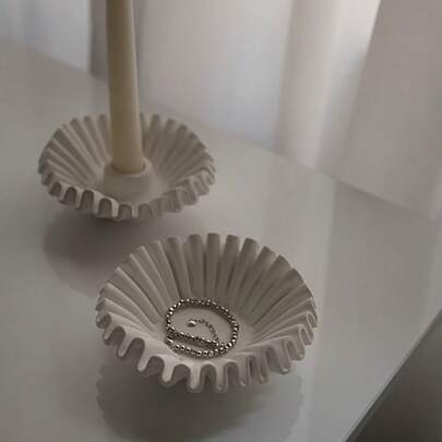 石膏波浪板模具、烛台硅胶模具、树脂波浪收纳盒模具、混凝土烛台制作模具