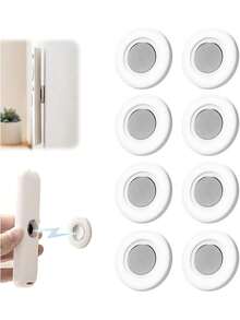 16 PEÇAS/8 CONJUNTOS Gancho Magnético para Controle Remoto de TV e Ar-Condicionado - Suporte de Parede Multifuncional de Fixação Sem Furos, Armazenamento em Gavetas Domésticas e de Escritório, Design Adesivo Sem Rastros, Gancho Simples e Elegante