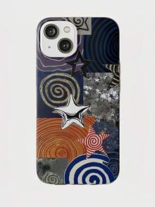 A Stylish Phone Case That Does Not Include A Lanyard Or Stand. This Whimsical 2-In-1 Retro Collage Phone Case Features An Aesthetic Star Design And Abstract Art Design. It Is Compatible With Samsung Galaxy S25/S25 Plus/S25 Ultra/S24/S24 Plus/S24 Ultra/S24 FE/S23/S23+/S23 Ultra/S22/S22+/S22 Ultra/S21/S21+/S21 Ultra/S20 Ultra/A71/A56/A55/A54/A53/A52/A34/A26/A15/A16/A14/A13/A06 And  17, 17 Air, 17 Pro, 16, 16 Plus, 16 Pro Max, 15 Plus, 15 Pro, 15 Pro Max, 14, 14 Plus, 14 Pro, 14 Pro Max, 13, And 13 Pro Max. - 多色 3 - 查看 10