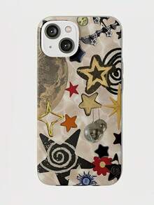 A Stylish Phone Case That Does Not Include A Lanyard Or Stand. This Whimsical 2-In-1 Retro Collage Phone Case Features An Aesthetic Star Design And Abstract Art Design. It Is Compatible With Samsung Galaxy S25/S25 Plus/S25 Ultra/S24/S24 Plus/S24 Ultra/S24 FE/S23/S23+/S23 Ultra/S22/S22+/S22 Ultra/S21/S21+/S21 Ultra/S20 Ultra/A71/A56/A55/A54/A53/A52/A34/A26/A15/A16/A14/A13/A06 And  17, 17 Air, 17 Pro, 16, 16 Plus, 16 Pro Max, 15 Plus, 15 Pro, 15 Pro Max, 14, 14 Plus, 14 Pro, 14 Pro Max, 13, And 13 Pro Max. - 多色 4 - 查看 10