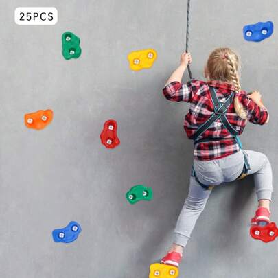 25 Klettergriffe in verschiedenen Formen für Kinder, Belastbar bis 100kg