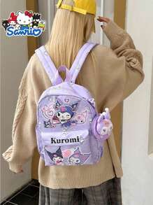 1pc Sanrio Hello Kitty, My Melody, Cinnamoroll Large Capacity Travel Backpack, Fashion Multifunctional Casual Bookbag, Nylon Material, Suitable For Daily Use, Travel, Campus, Outdoor, Ideal Gift Travel Essentials Holiday Vacation Duffle Bag Luggage Suitcase Travel Bag For Women - Multicolor - View 6