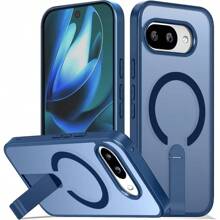 For Google Pixel 9 Case/Pixel 9 Pro Case, Adjustable Stand, Phone Case Compatible With Magsafe, AntiYellowing TPU Cover, Raised Edge For Camera Screen Protection, Shockproof(Clear) - 藍色 + 代表 Pixel 9A - 查看 2