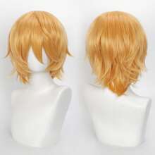 YEWELL 14英寸短直发合成假发,带刘海,男女通用角色扮演假发,每日手工制作,适合动漫、游戏、圣诞节活动、化装舞会等场合 - 彩色 - 查看 20