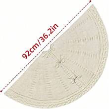 1 Peça Saia de Árvore de Natal de 24/36/48 Polegadas, Luxuosa e Retrô em Bordô Tricotada - Almofada de Chão Macia e Firme, Charme Rústico Elegante para Exterior - Ideal para Decoração Festiva Familiar e Atmosfera Festiva, Melhor Decoração de Casa, Decorações de Natal, Decoração de Quarto de Inverno