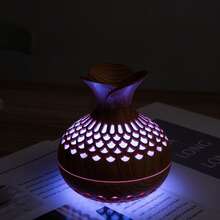 مرطب الهواء بشكل زهرة مع إضاءة وصوت، مرطب الهواء مع إضاءة ملونة لجو جميل، ديكور مكتبي أو غرفة نوم، هدية إبداعية - متعدد الألوان - مشاهدة 5