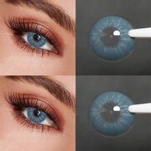 Lalens 返校季 Meta 系列年抛彩色隐形眼镜，1 副灰白色隐形眼镜，自然放大双眼，打造迷人眼妆，柔软舒适，适合万圣节装扮和角色扮演