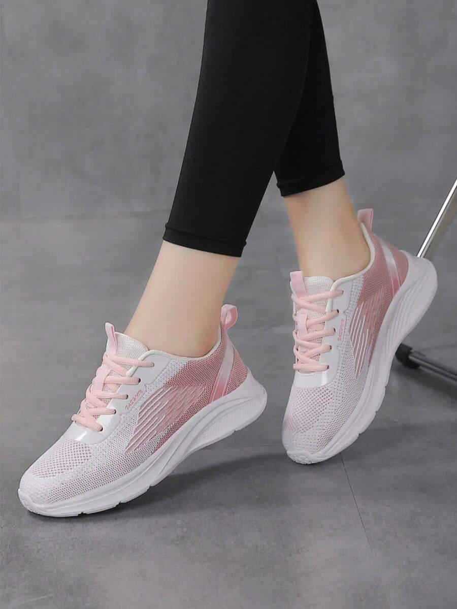 Spring/Summer New Casual Sports Shoes, Breathable Women's Running Shoes, Comfortable Soft Student Campus Mesh Chunky Sneakers - Multicolor - View 1