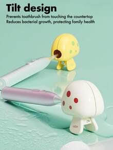 1 pieza/2/3 piezas Soporte para cepillo de dientes con forma de hongo, Cubierta protectora para cabezal de cepillo de dientes de viaje con diseño "SUERTE", Material ABS reforzado, Agarre fuerte y múltiples colores, Apto para uso diario, viajes, viajes de negocios, hoteles, hogar y vuelta al colegio