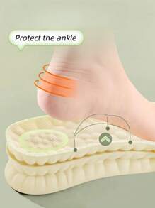 超柔软高弹鞋垫。米色PU材质吸汗鞋垫柔软舒适，减震效果出色，即使长时间站立也不会让男士或女士感到疲劳。适用于运动鞋、高跟鞋和休闲鞋。