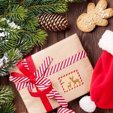 500 piezas/Rollo Etiquetas adhesivas para regalos de Navidad de 5.08cm X 3.81cm, etiquetas de decoración navideña autoadhesivas y de múltiples usos para el embalaje de regalos, etiquetas autoadhesivas de uso general, multiestilo, decoraciones navideñas, Navidad, manualidades navideñas