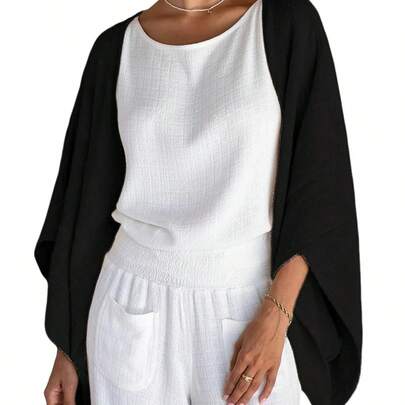 Women Kimono Cardigan Open Front Capes Sheer Shrug Top Swim…