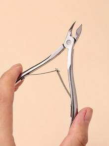 2 pièces/set, Coupe-cuticules en acier inoxydable + Repoussoir à cuticules, Set d'outils de manucure pour retirer le vernis à ongles, couper les ongles et les cuticules, en acier inoxydable durable, étanche, portable pour le voyage, la maison, l'entreprise, cadeau pour les femmes, décoration de la maison, coiffeuse, chambre à coucher, abordable - Argent - Voir 3