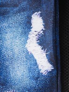 两件套男婴可爱小熊印花卫衣和牛仔印花裤套装，舒适 - 藏蓝色 - 查看 10