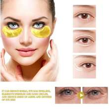 Hydrogel Eye Patches For Dark Circles, Puffy Eyes & Wrinkles - Collagen & Hyaluronic Acid Infused Under Eye Masks, Hydrating Firming Care, Fine Lines,Eye Bags Reduction 24k Gold Under Eye Patches Eye Mask Pure Gold Anti-Aging Collagen Hyaluronic Acid Under Eye Mask For Removing Dark Circles, Puffiness & Wrinkles Refresh Your Skin - 金色 - 查看 3