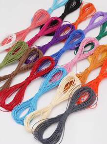 10M/Pack 1mm Polyester Triple Stranded Wax Thread With Bright Colors,Waxed Thread Cord,Necklaces Woven With Beads Are Used For Jewelry Making,Bracelets,Necklaces,Ropes Supplies,Red, Pink, Coffee, White, Colorful,Available In Multiple Colors-DIY Friendship Hand Rope,DIY Festival Creative Gifts - Wax Thread - View 2