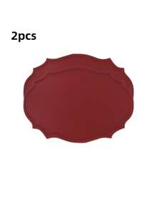 Tovaglietta in pelle lavabile, tovaglietta ovale in pelle rinforzata resistente al calore, tovaglietta impermeabile antiscivolo facile da pulire, adatta per decorazione di tavoli da cucina, caffè e ristorante