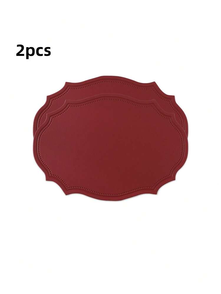 Leather Washable Placemat, Thickened Imitation Leather Heat Resistant Oval Table Mat, Waterproof Non-Slip Easy To Clean Placemat, Suitable For Kitchen Coffee Restaurant Table Decoration - Multicolor - View 25