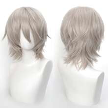 YEWELL 14英寸短直发合成假发,带刘海,男女通用角色扮演假发,每日手工制作,适合动漫、游戏、圣诞节活动、化装舞会等场合 - 彩色 - 查看 17