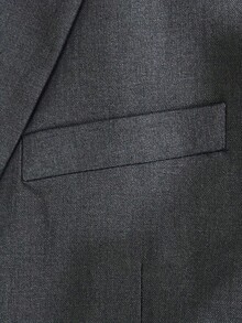 男士商务纯色西装外套长裤男士修身婚礼西装外套2件套男士适合社交礼服和办公室工作 - 灰色 - 查看 5