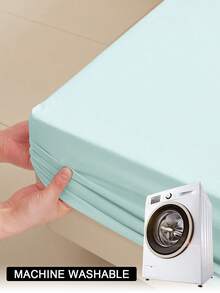 1 tấm bảo vệ nệm chống thấm nước màu trơn, thân thiện với da, mềm mại và thoải mái, dùng làm ga trải giường, tấm lót nệm ngủ ấm cúng, phù hợp cho mọi mùa. - Màu xanh Bạc hà - Xem 11