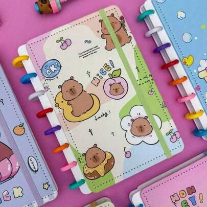 Caderno CAPIVARA De 08 Discos Capa Dura E Contracapa MEDIO(A5)