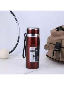 1升/33.81盎司保温水瓶，保温/保冷，适用于水、茶、咖啡，真空不锈钢材质，也可作水杯使用，开学季必备