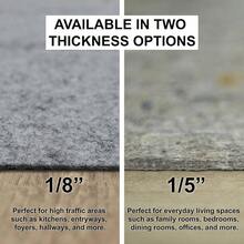 2x 8 1/8 Low Profile Non  Rug Pad Felt+ Rubber Pper, Great For Igh Traffic Areas - Safe For All Floors, Grey - 2'+x+8'1"+(Rectangular) - View 5