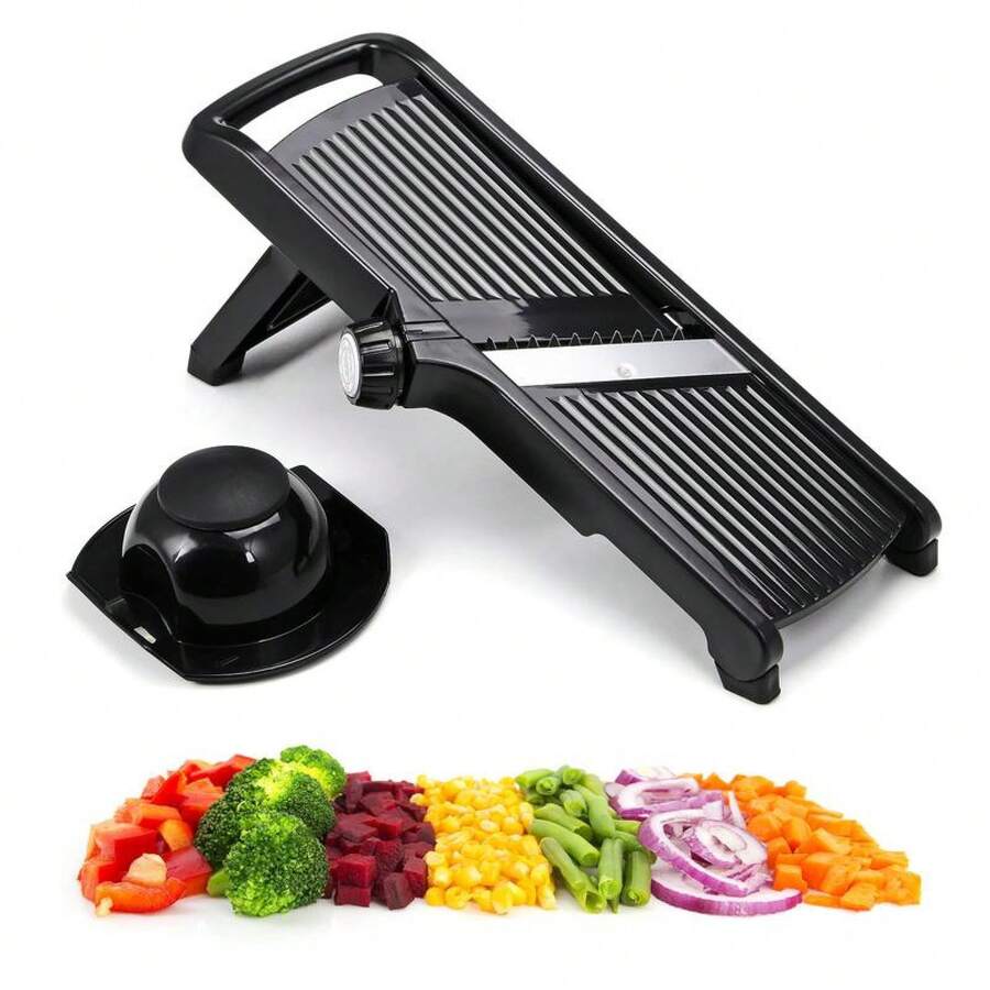 3 In 1 Mandoline Slicer Adjustable Kitchen Food Mandolin Vegetable Julienne Slicer Chopper Cutter For Fruits From Paper-Thin To 9mm - 1 - View 1