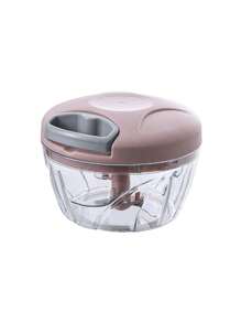 1pc Garlic Grinder Onion Chopper, Manual Food Processing Vegetable Chopper, Onion Cutter, Garlic Chopper, Manual Meat Grinder, Rotary Onion Crusher, Vegetable Cutter, Creative Fruit Grinder, Meat Chopper, Portable Hand Pull String Mincer Cutter