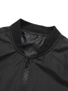 Men's Stand Collar Zip-Up Baseball Jacket