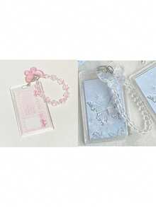 Y2K Crystal Butterfly Chain Acrylic Photo Card Holder - Transparent Acrylic Hard Card Holder, Can Safely Store Multiple Cards, Butterfly Shaped Keychain, Suitable For Small Cards, Multifunctional Design To Hold Transit Cards, Student IDs, Metro Cards, Portable And Hanging, Card Holder Wallet, Business Card Holder, Credit Card Holder, ID Card Holder, Women Card Pouch - Multicolor - View 16