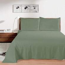 1Pcs Flat Sheet Oversized King Plus (120 X 120) 800 Thread Count 100% Egyptian Cotton Luxury Quality Bedding Flat Sheet Sage - 彩色 - 查看 3