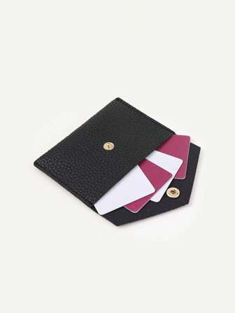 Minimalist Textured PU Flip Cover Card Holder Convenient For Daily Use For Men Wallet Mini Wallet Purse Wallet Card Wallet Money Wallet